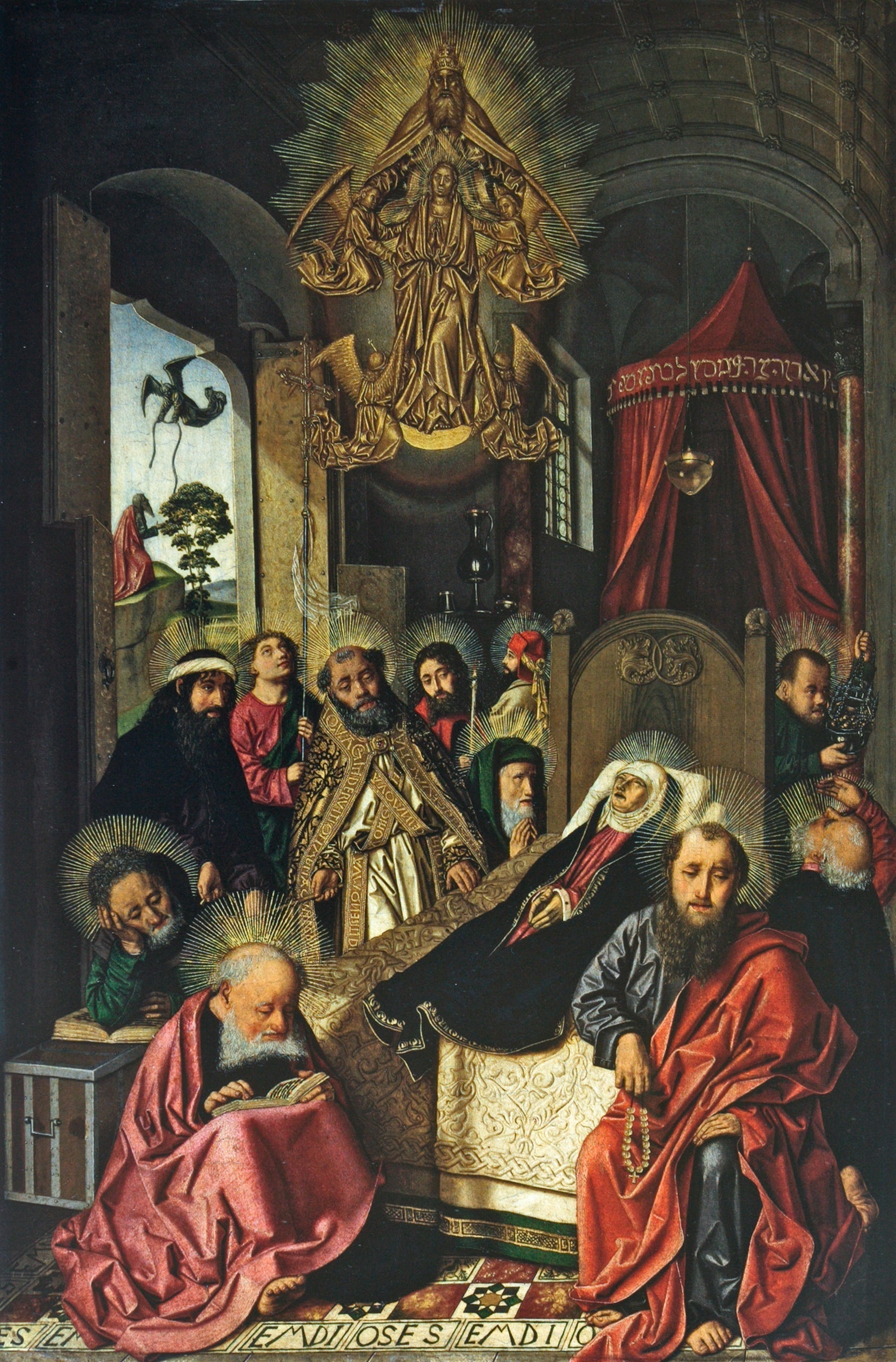 Mort et Assomption de la Vierge Marie - Bartolomé Bermejo image 1 copie de tableau peinte à la main