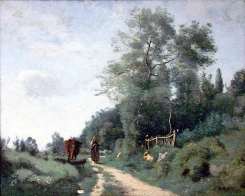 Mortefontaine. Der Weg zur kleinen Barriere - Jean-Baptiste Camille Corot
