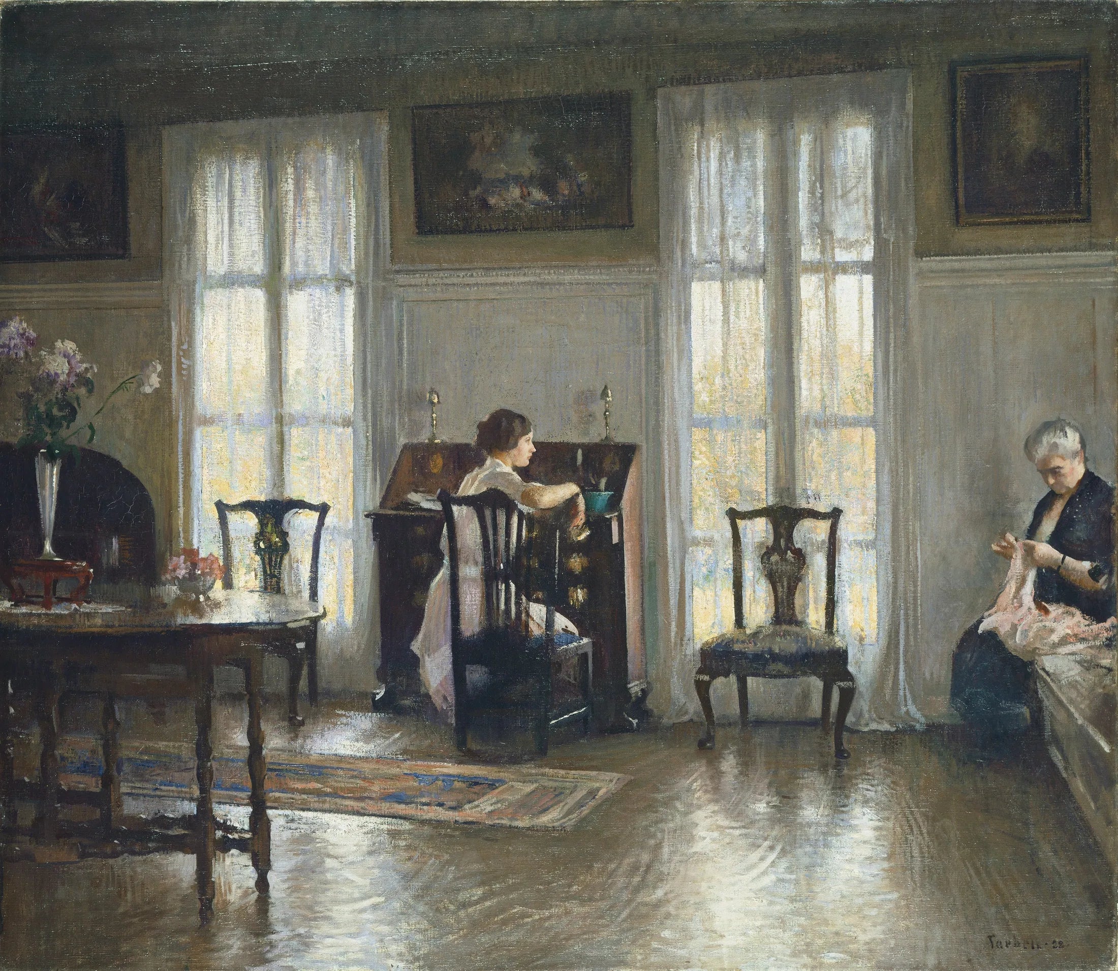Mother and Mary - Edmund Charles Tarbell image 1 reproduction réalisée par Alpha Reproduction