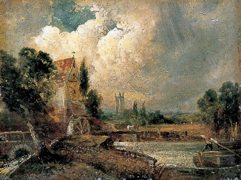 Wasser-Mühle in Flatford, Kent - John Constable