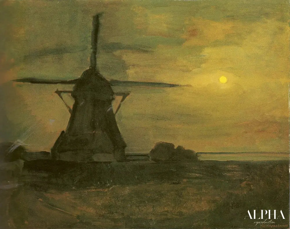 Moulin de l'est au clair de lune - Mondrian - Reproductions de tableaux et peintures haut de gamme