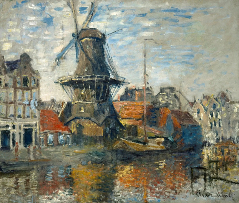 Die Mühle an der Onbekende Gracht in Amsterdam W302 - Claude Monet