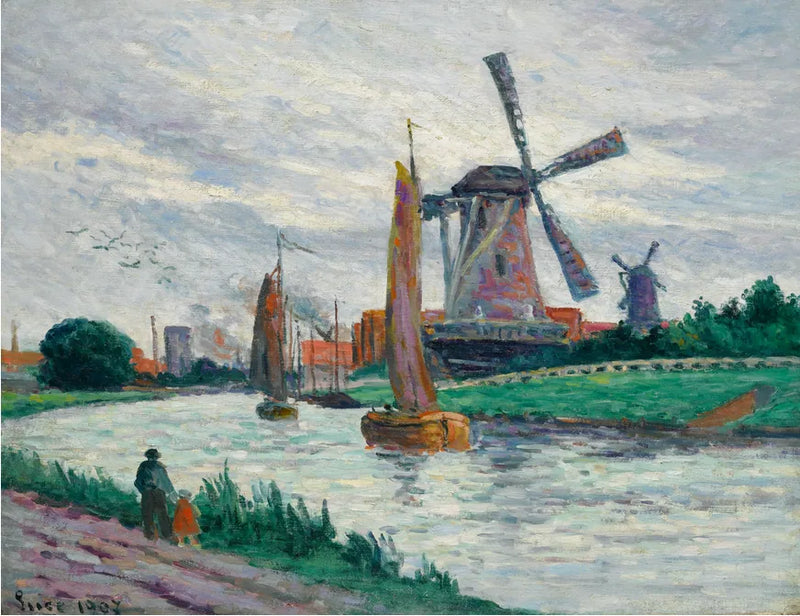 Mühlen in Holland - Maximilien Luce