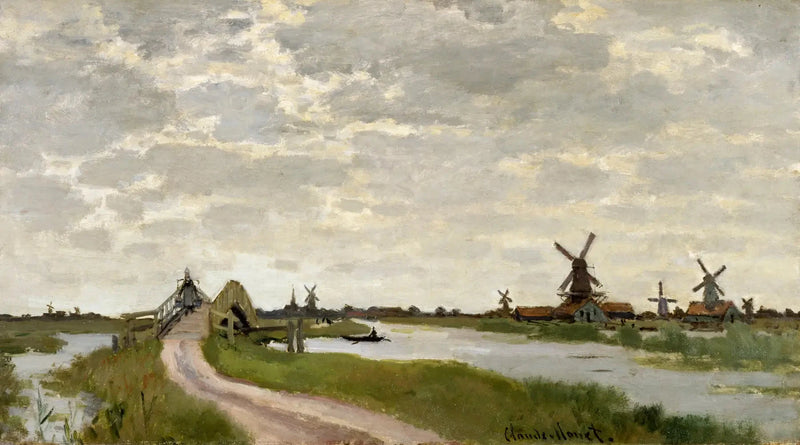 Windmühlen in der Nähe von Zaandam W170 - Claude Monet