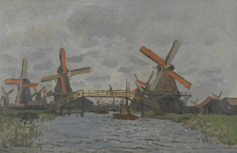Windmühlen in der Nähe von Zaandam W181 - Claude Monet