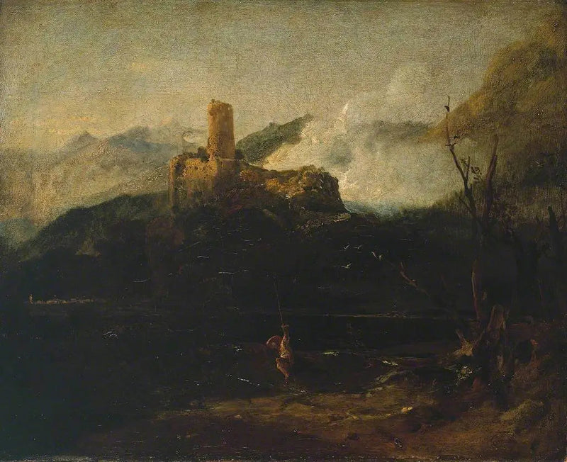 Berglandschaft mit Schloss, wahrscheinlich Martigny - J. M. W. Turner