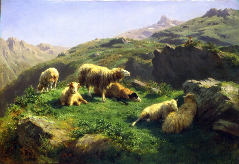 Schafe auf der Weide in den Pyrenäen - Rosa Bonheur