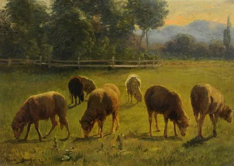 Schafe in einer Landschaft - Rosa Bonheur