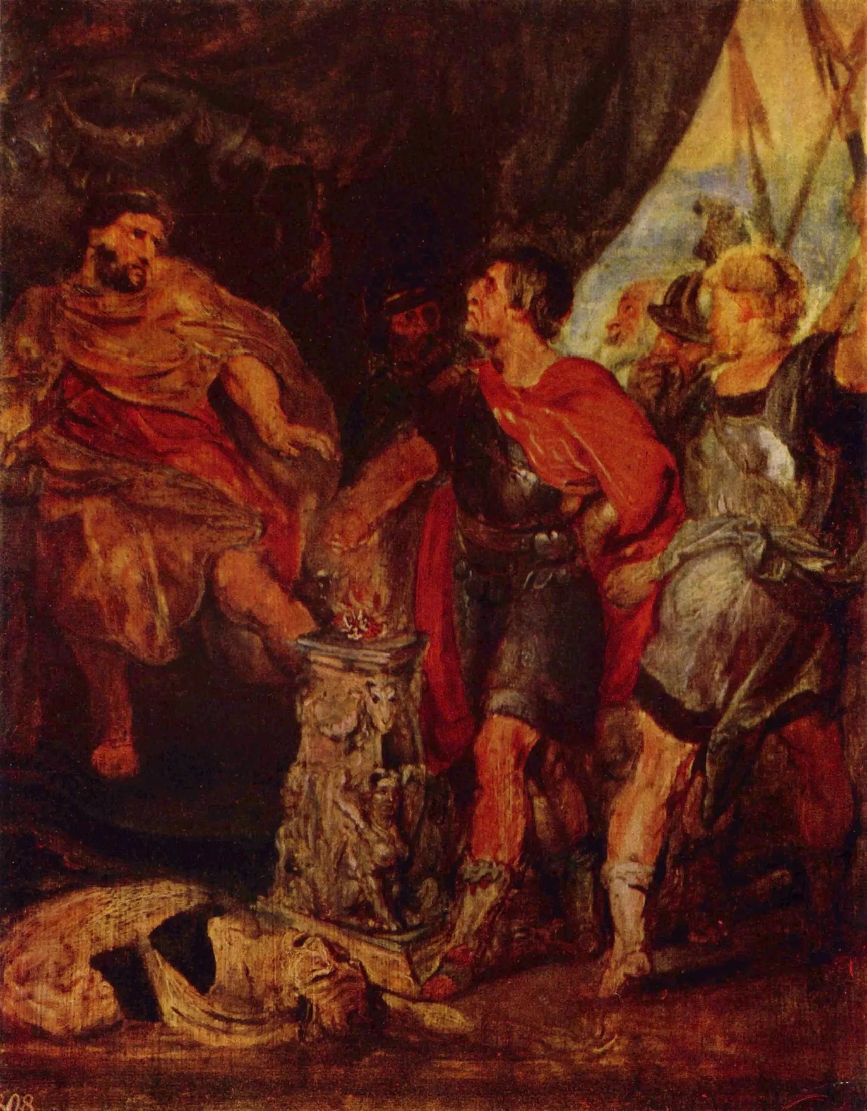 Mucius Scaevola avant Lars Porsenna - Peter Paul Rubens image 1 reproduction réalisée par Alpha Reproduction