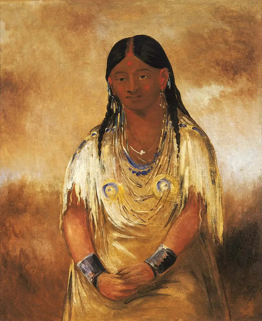 Mún-ne-o-ye, eine Frau - George Catlin