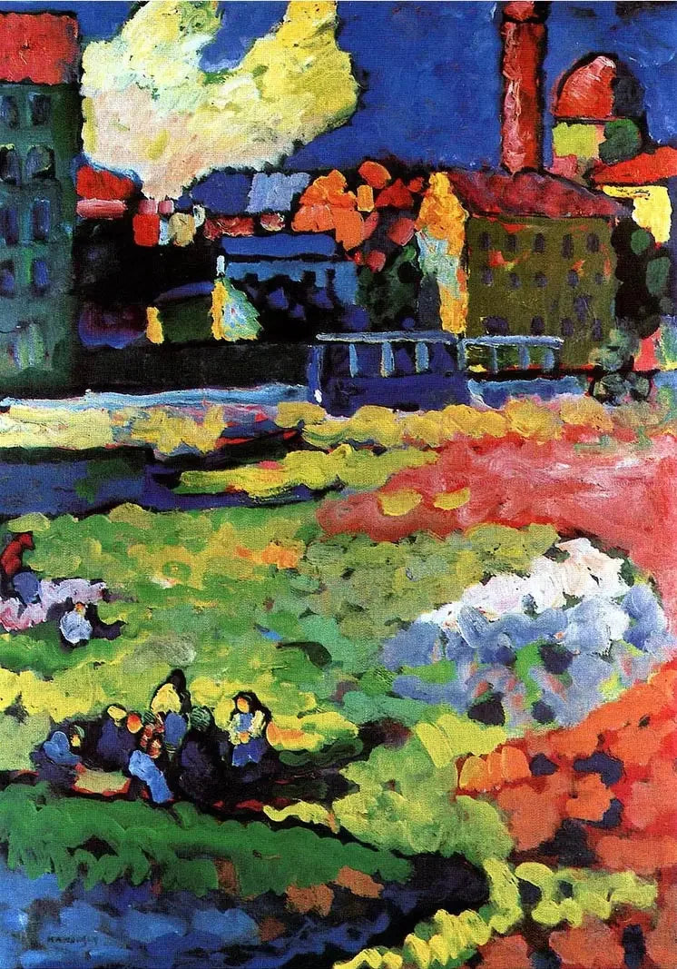München-Schwabing mit der Kirche St. Ursula - Vassily Kandinsky