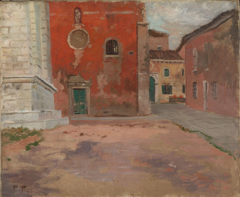 Rote Kirchenwand in Venedig – Frits Thaulow