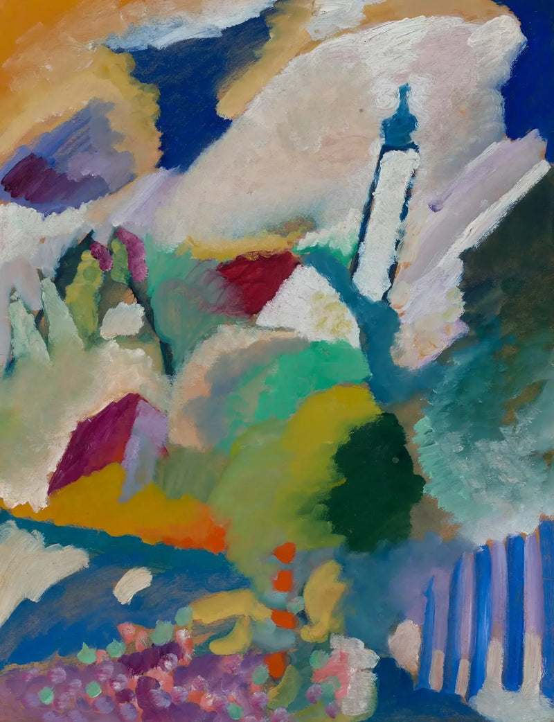 Murnau mit der Kirche I - Vassily Kandinsky