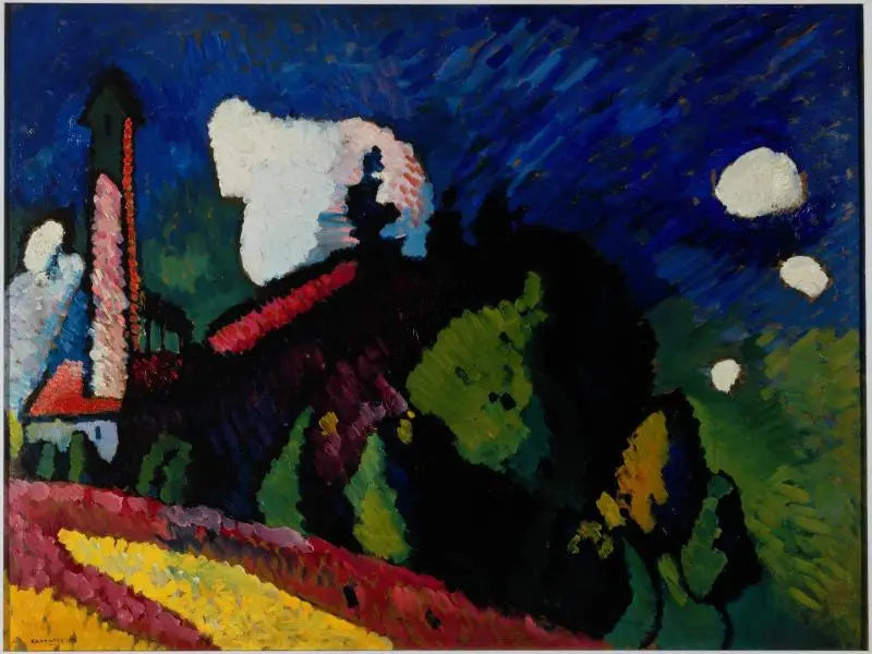 Murnau, Landschaft mit Turm - Vassily Kandinsky