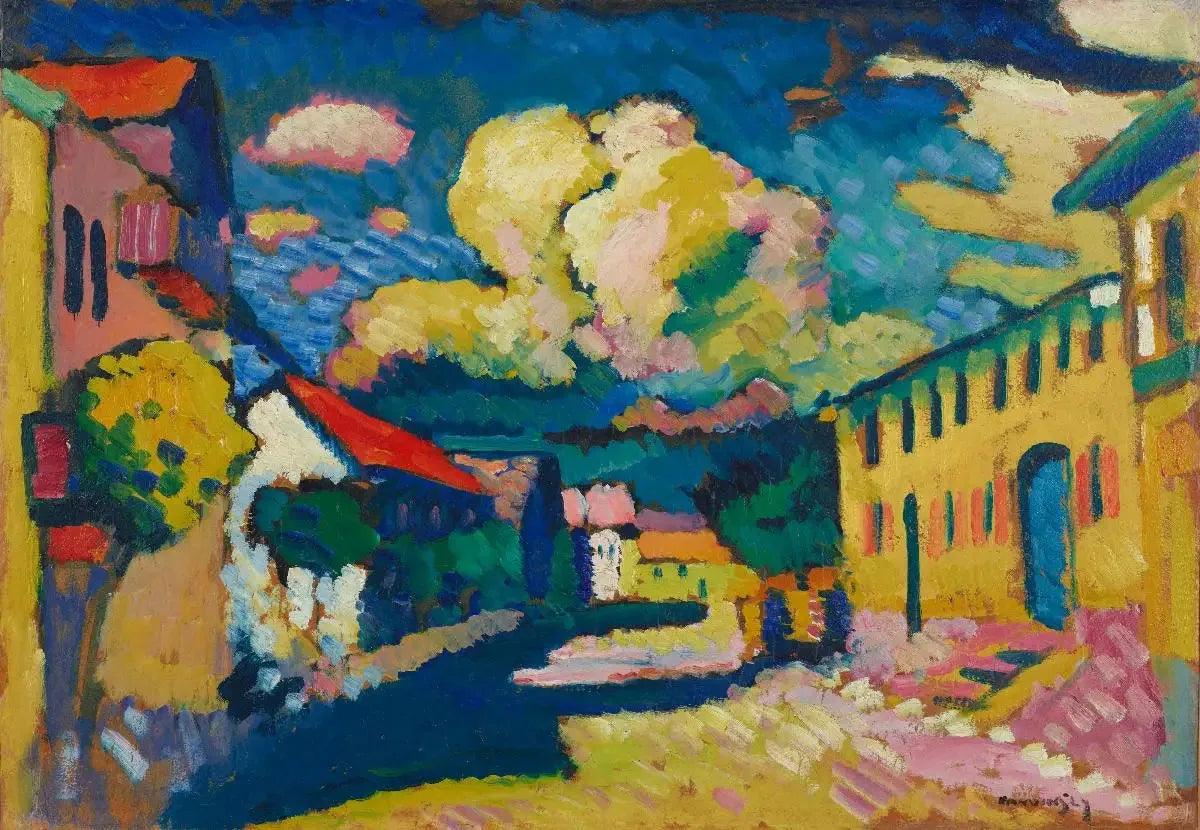 Murnau – Rue du village - Vassily Kandinsky image 1 tableau peint à l’huile sur toile