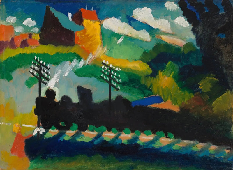 Murnau, Zug und Schloss - Vassily Kandinsky