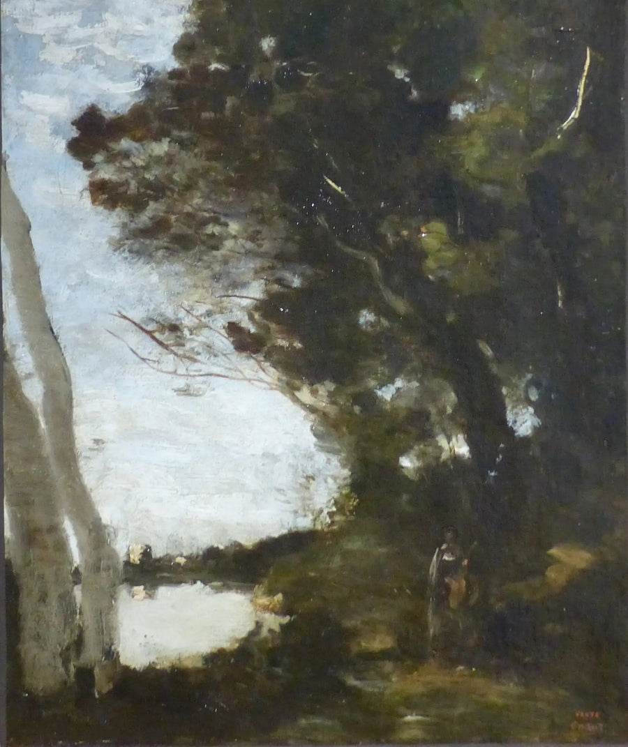 Muse im Wald - Jean-Baptiste Camille Corot
