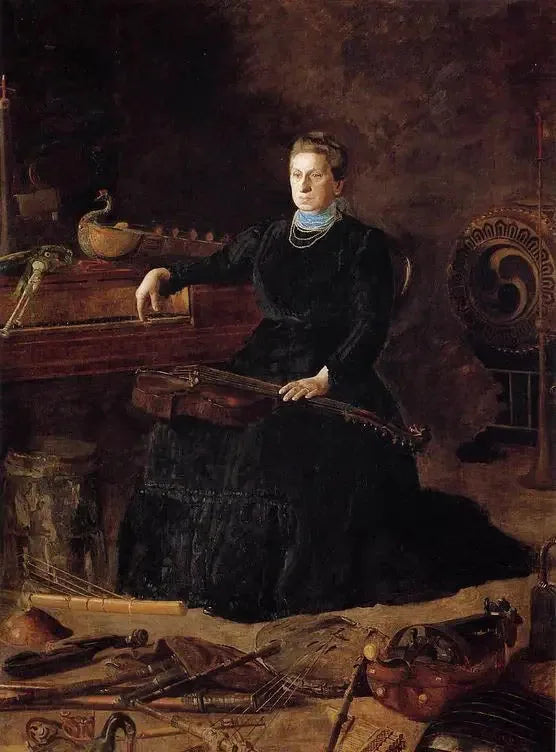 Veraltete Musik (Porträt von Sarah Sagehorn Frishmuth) - Thomas Eakins