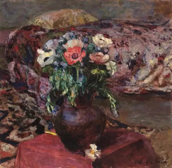 Myosotis und Anemonen - Édouard Vuillard