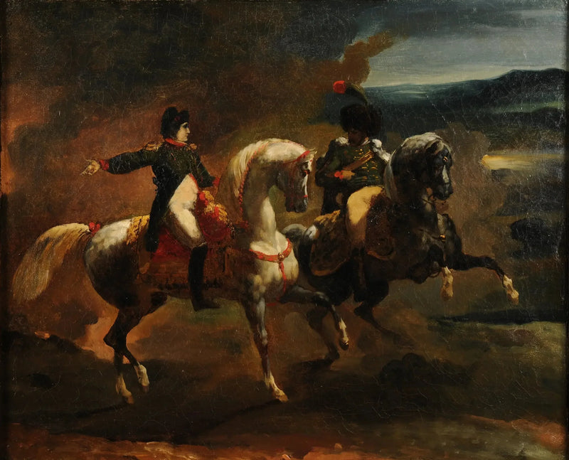 Napoleon, der einem Offizier der Guides einen Befehl erteilt - Théodore Géricault