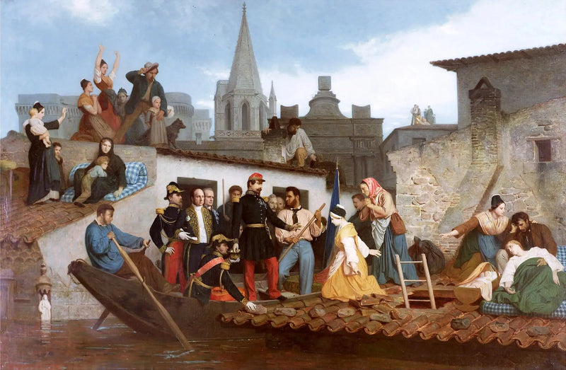 Napoleon III besucht die Überschwemmungen von Tarascon - Bouguereau