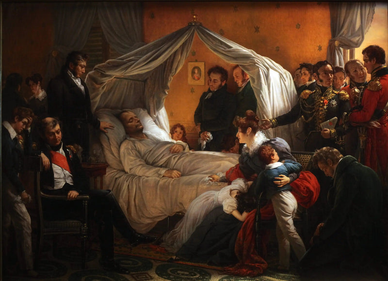 Napoleon auf seinem Sterbebett - Charles de Steuben