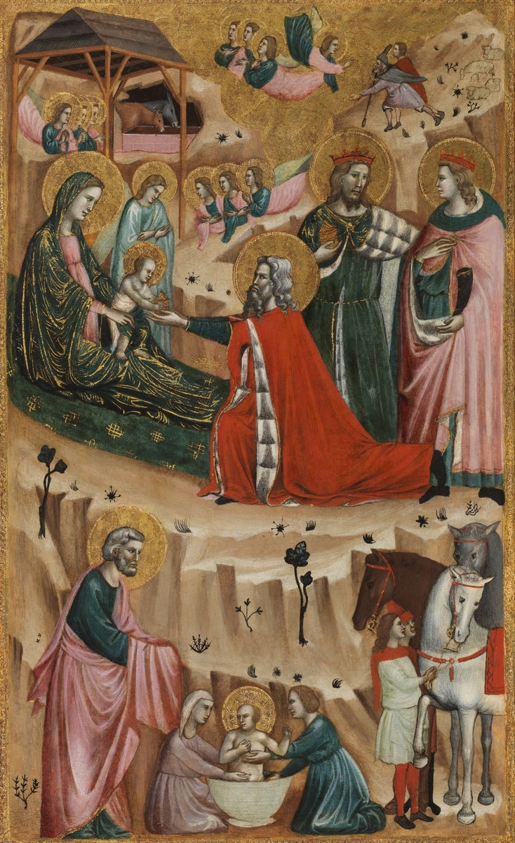 Nativité et adoration des Rois mages - Giovanni Baronzio image 1 reproduction de peinture à l’huile