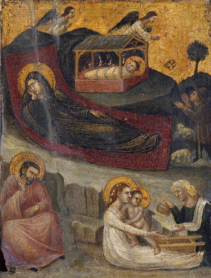 Geburt und Verkündigung an die Hirten - Pietro da Rimini