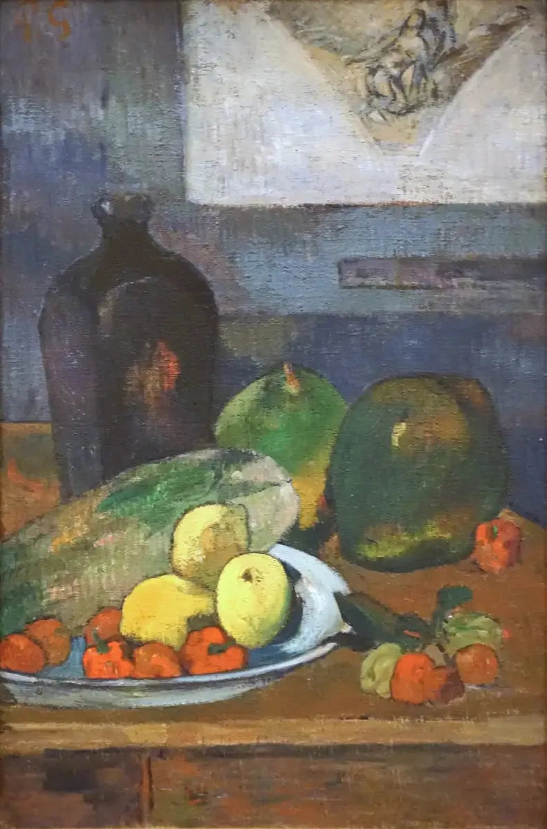 Stillleben mit Skizze von Delacroix - Paul Gauguin