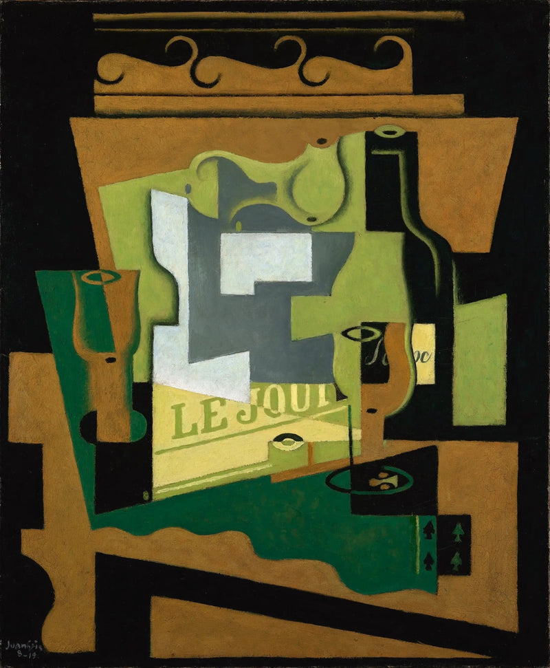 Stillleben mit Bordeaux-Flasche - Juan Gris