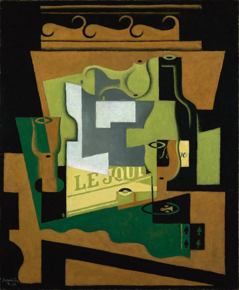 Stillleben mit Bordeaux-Flasche - Juan Gris