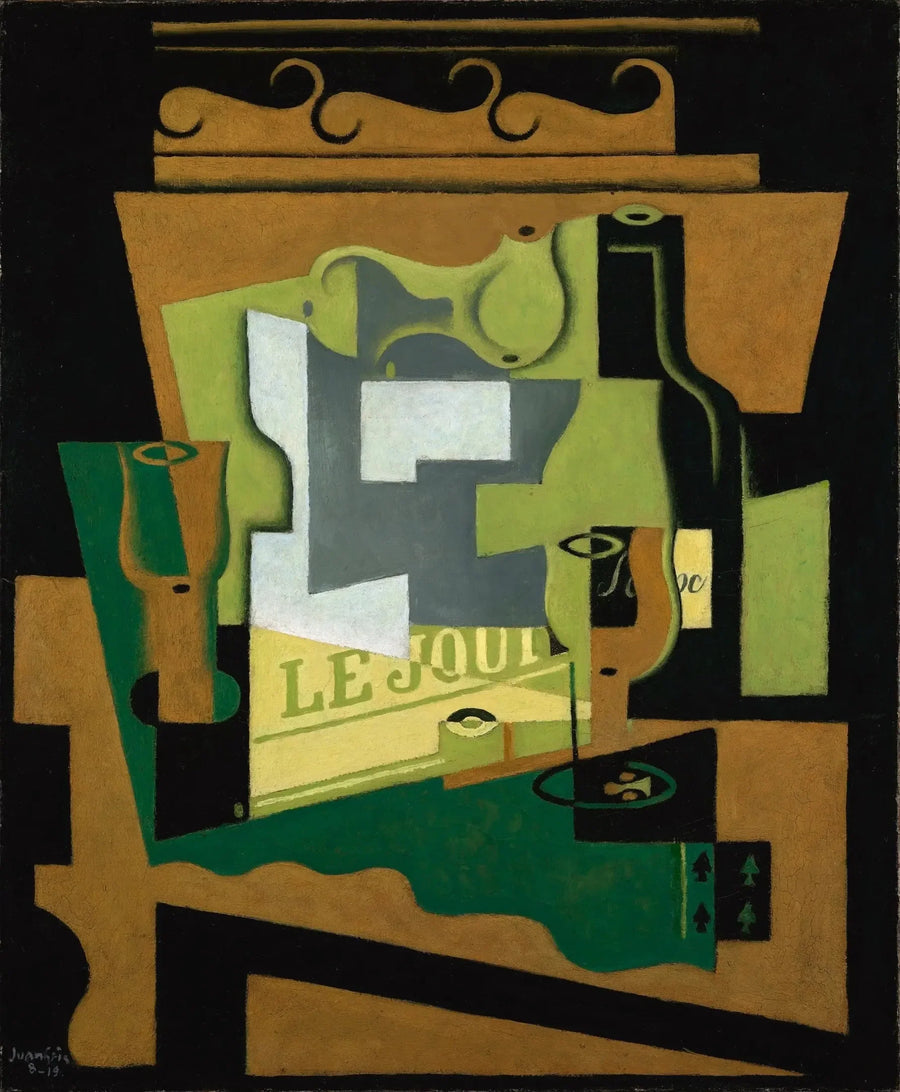 Stillleben mit Bordeaux-Flasche - Juan Gris