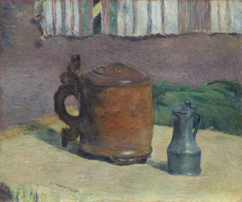Stilleben mit dem Tonkrug und der Eisen tasse - Paul Gauguin