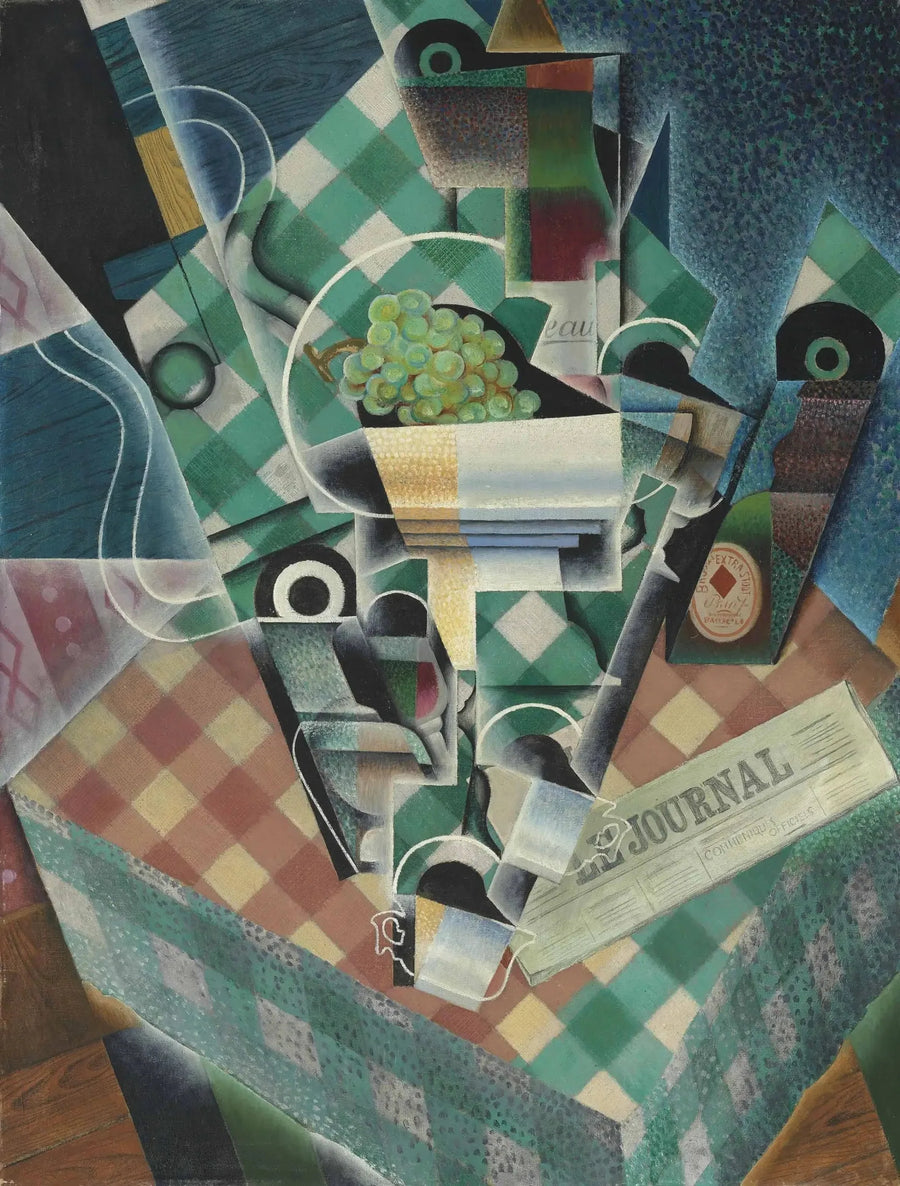 Stillleben mit kariertem Tischtuch - Juan Gris