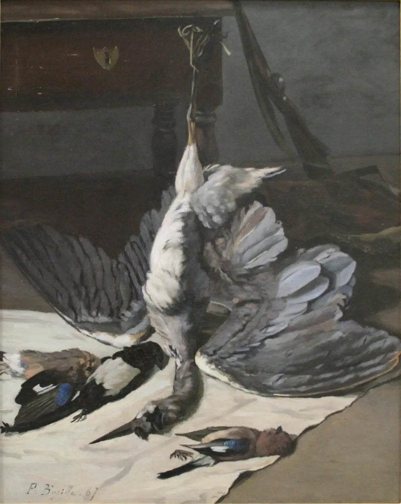 Stilleben mit Reiher - Frédéric Bazille