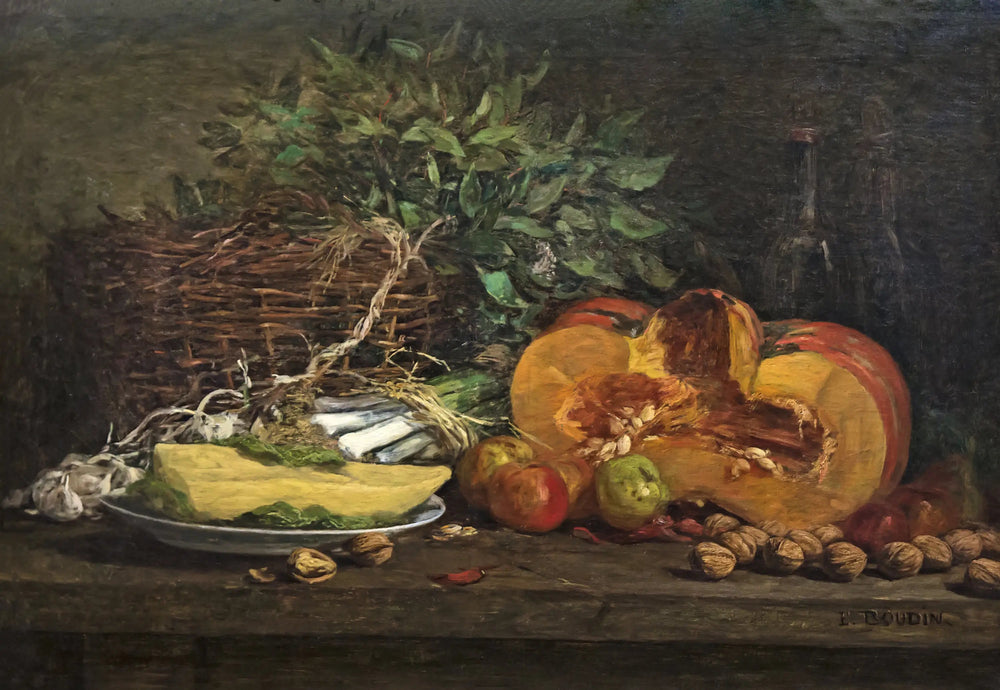 Nature morte au potiron - Eugène Boudin image 1 tableau peint à l’huile sur toile