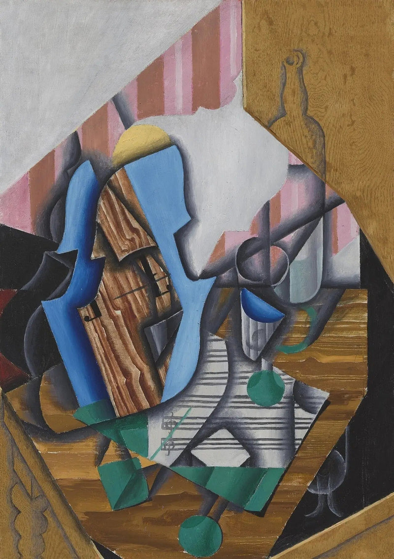 Stillleben mit Violine und Partitur - Juan Gris