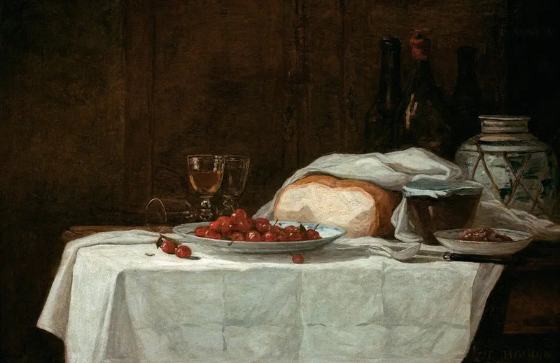 Stillleben mit Kirschen - Eugène Boudin