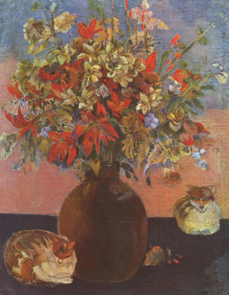 Stilleben mit Katzen - Paul Gauguin