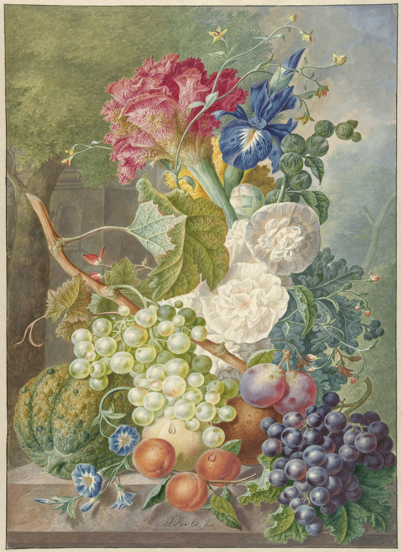 Nature morte aux fleurs et fruits - Jan van Os