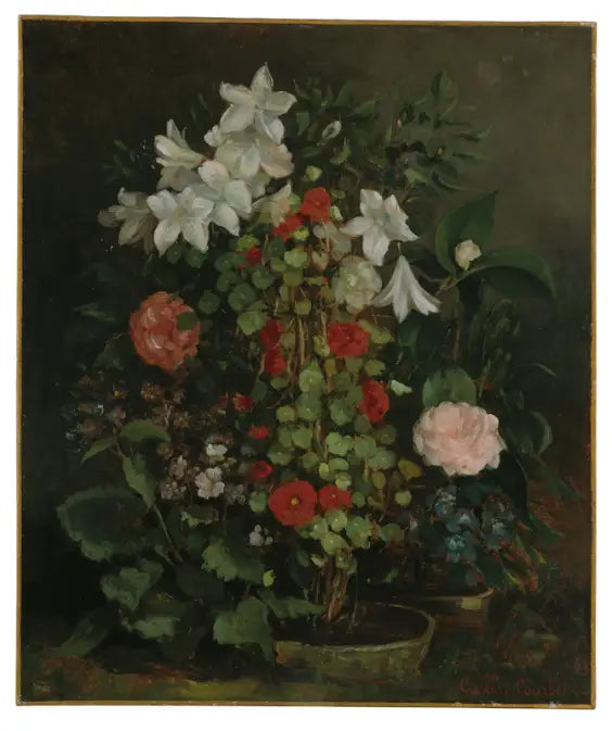 Stillleben mit Blumen - Gustave Courbet