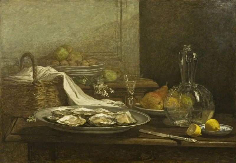 Stilleben mit Austern - Eugène Boudin
