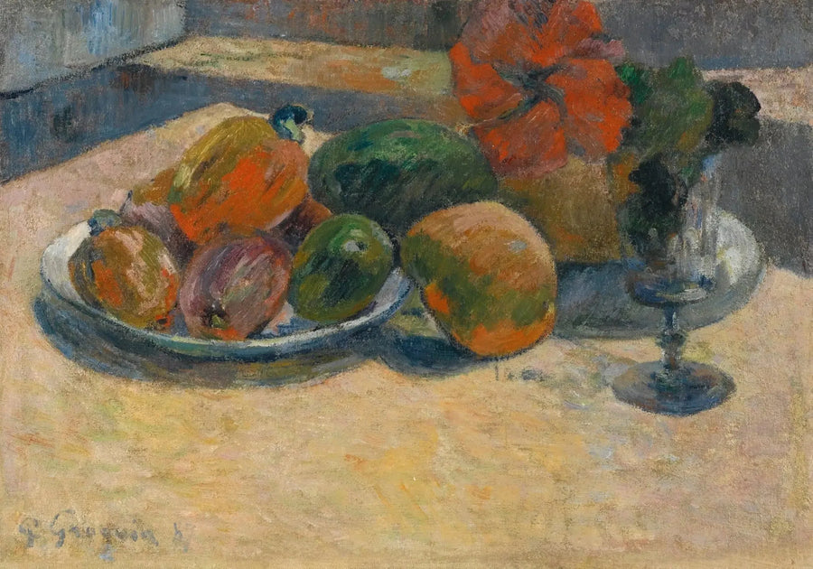 Stillleben mit Mangos und Hibiskusblüte - Paul Gauguin