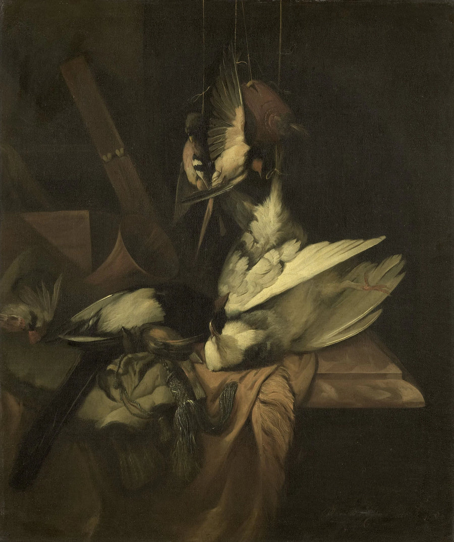 Nature morte aux oiseaux et matériel de chasse - William Gouw Ferguson