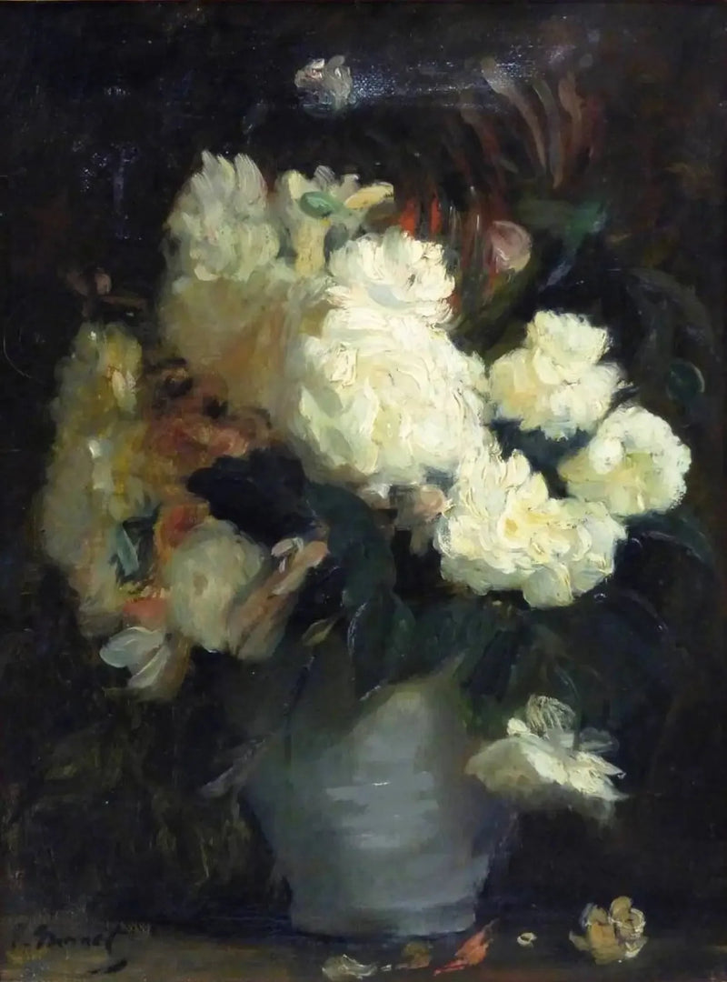 Stillleben mit weißen Pfingstrosen und anderen Blumen - Édouard Manet