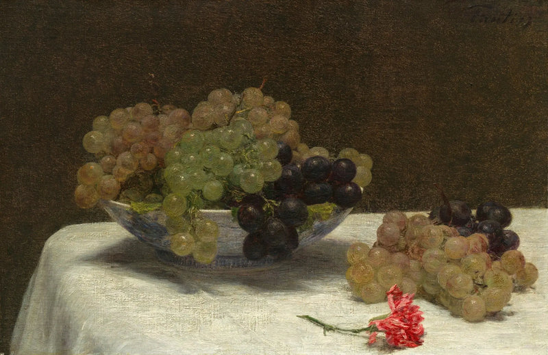 Stillleben mit Trauben und einer Nelke - Henri Fantin-Latour
