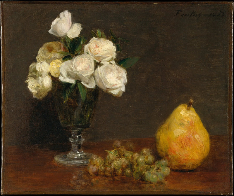 Stillleben mit Rosen und Früchten - Henri Fantin-Latour
