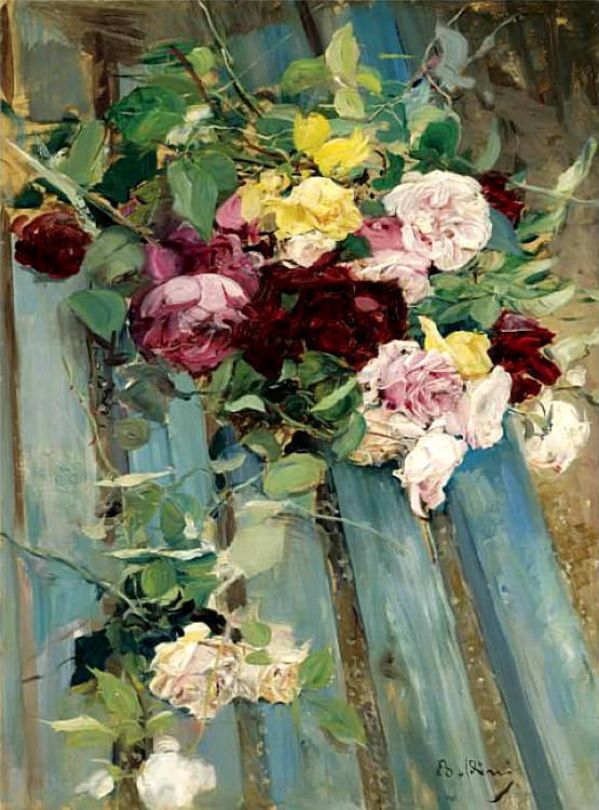 Stillleben mit Rosen - Giovanni Boldini
