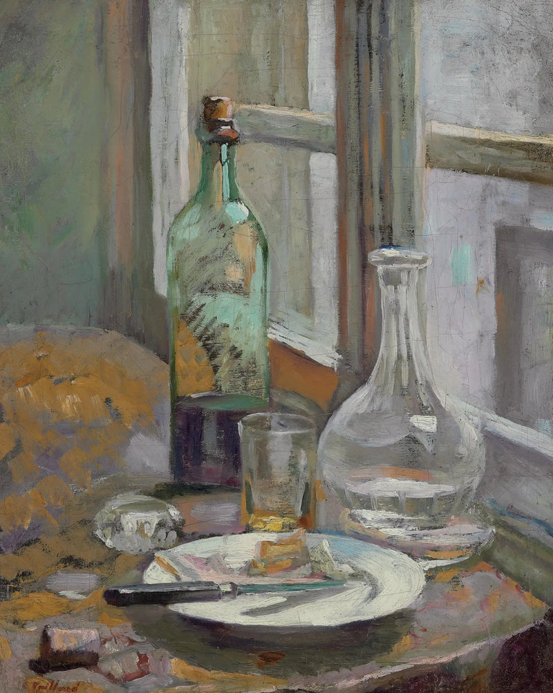 Stillleben mit Flasche und Karaffe - Édouard Vuillard
