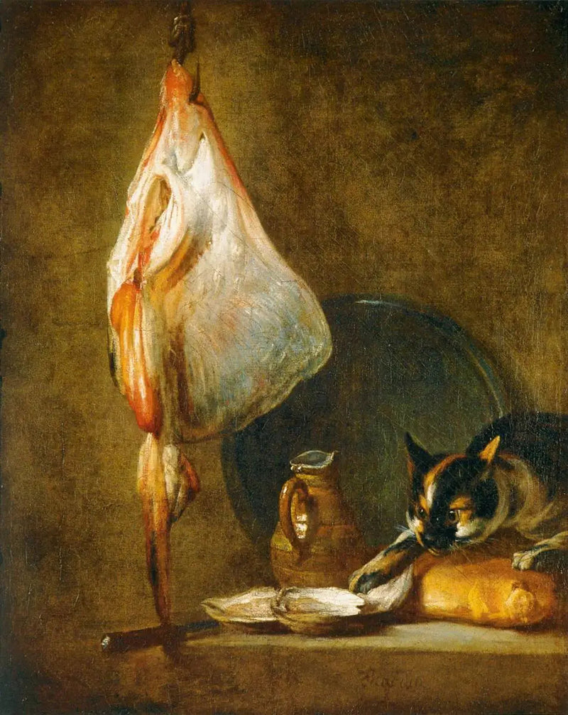 Stillleben mit Katze und Rochen - Jean Siméon Chardin